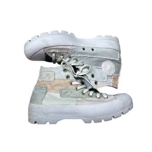 Converse Chuck Taylor All Star Hi Lugged Sneaker Denim Patchwork Women’s Size 11 - Picture 4 of 10